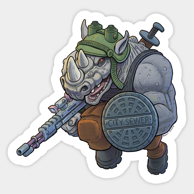 Rocksteady is Ready! Sticker by JENNEX